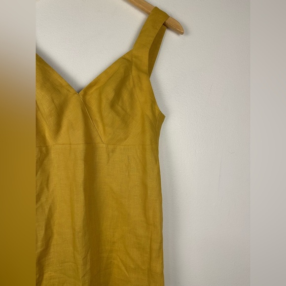 Reformation Yellow Allira Linen Tank Midi Dress Women’s Sz 6 - Picture 9 of 10